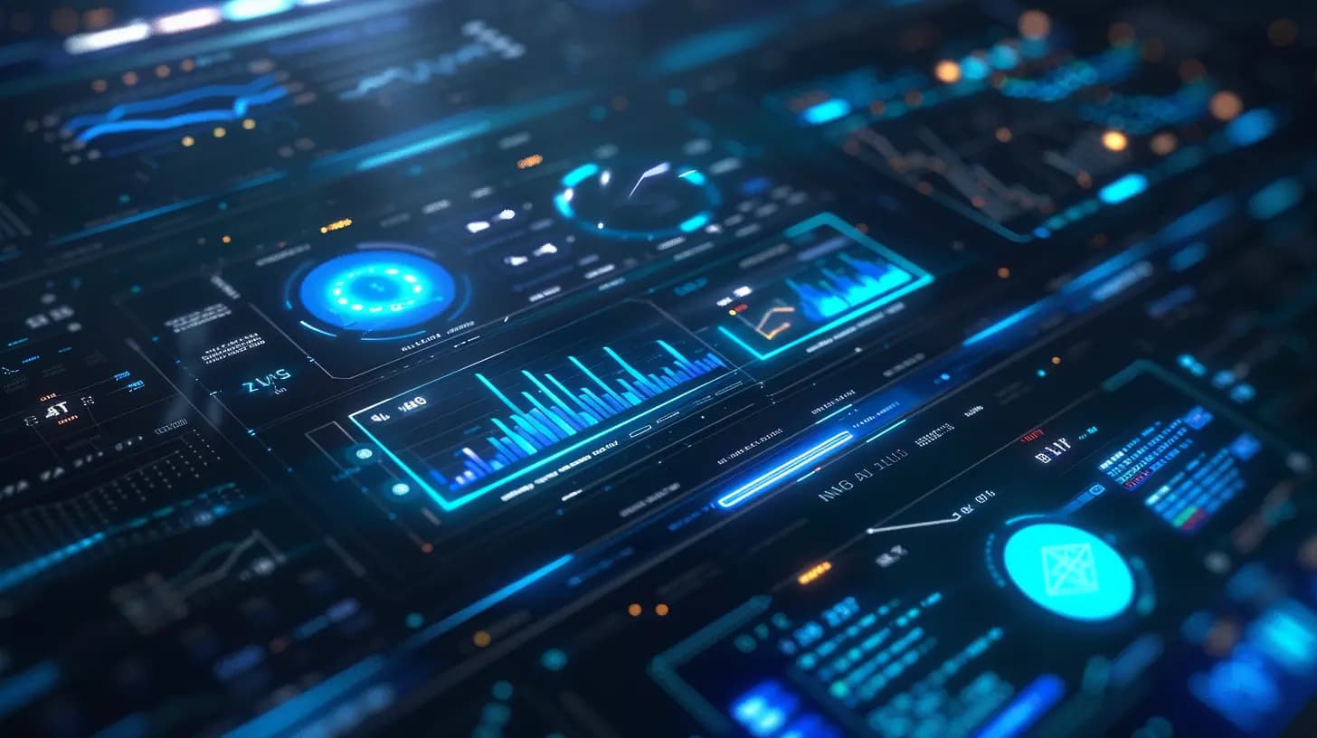 Web applications visualization showing custom platform interfaces